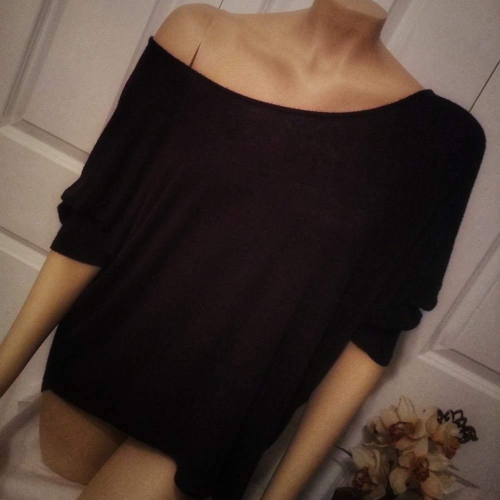 Daisy Fuentes black oversized shirt size medium